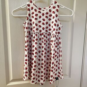 Sweet Bamboo Ladybug Crescent Moon Tank Dress Bamboo Girls Size 5 years NWT